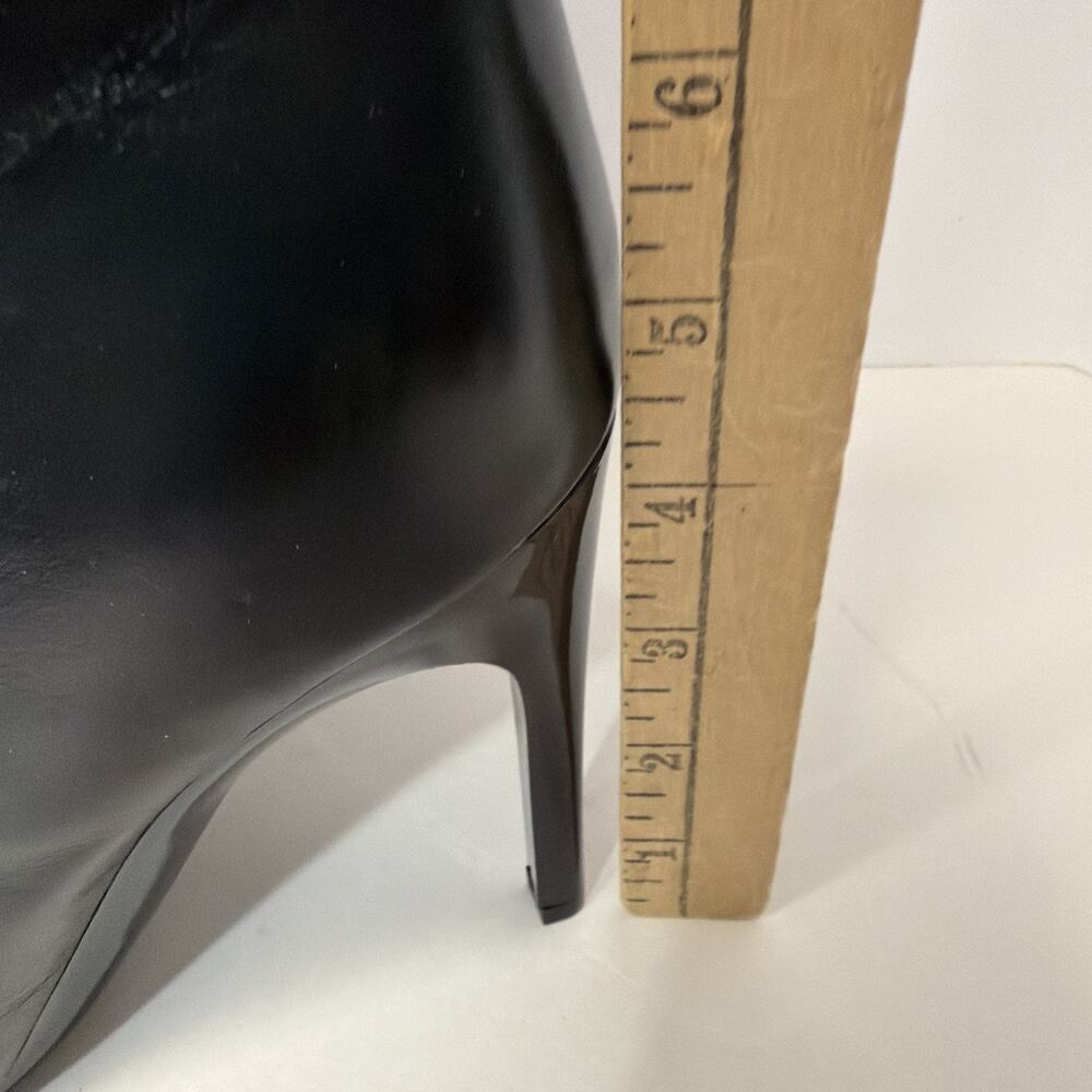 Nine West Women's Winner Boot Mid Calf Black Patent Toe Stiletto Heel Sz 9.5 NIB - Picture 5 of 7